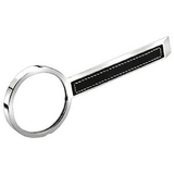 Custom Silver Metal Magnifier With Leather Trim(engraved)