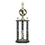 Custom Triple Marbled Column Trophy w/Soccer Ball on Riser & 2" Insert (32"), Price/piece