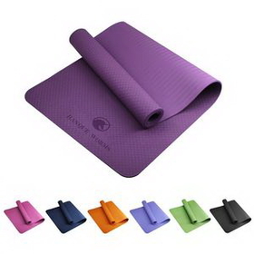 Custom Large TPE Yoga Mat, 72" L x 24" W x 0.24" Thick
