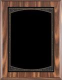 Blank Walnut Finish Plaque w/ Black Textured Edge Engraving Plate (7