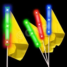 Custom Lumiton 14" Rainbow LED Golf Flag Marker w/ Multi Color LED
