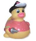 Custom Temperature Fireman Rubber Duck, 3 1/2