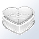 Custom Heart Shaped - All Purpose Acrylic Keepsake Box, 4.5