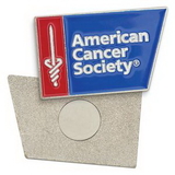 Custom Lapel Pin Badge - Die Struck Iron Soft Enamel Magnet Backing (3/4