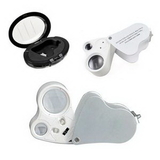 Custom 30X Magnification Folding Loupe With LED, 2 1/8