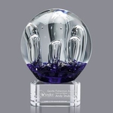 Custom Serendipity Large Hand Blown Art Glass Award