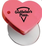 Custom Heart Shape Pizza Cutter, 3 5/8
