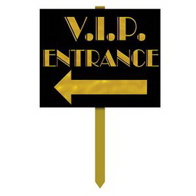 Custom VIP Entrance Yard Sign, 12" W x 15" L