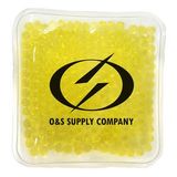 Custom Square Yellow Hot/ Cold Pack with Gel Beads, 4