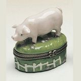 Custom Porcelain Hinged Cute Piggy Box