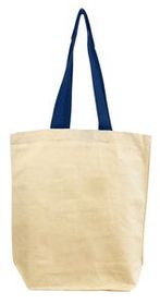 Blank Tote Bag With Contrasting Web Handles (15"x16"x4")