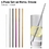 Custom 5 Pack Metal Straws Set with Brush, 10.5 Inch Length, 0.25 Inch Diameter, 266*6 MM, 1.57" Diameter x 1.57" H, Price/piece