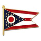 Blank Ohio State Burgee Flag Pin, 1