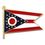 Blank Ohio State Burgee Flag Pin, 1" W, Price/piece