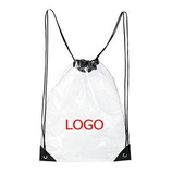 Custom Clear Plastic Drawstring Backpacks, 13.4