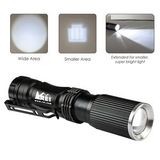 Custom Adjustable Focus LED Flashlight W/ Clip, 4