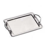 Custom Stainless Steel Rectangle Tray W/ Handles