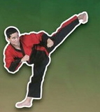 Custom Karate Kicking Person Magnet (7.1-9 Sq. In. & 30mm Thick)