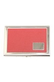 Custom Plated Business Card Holder-Red, 2.25
