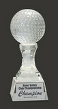 Custom Golf Podium-CB Crystal Golf Ball Award L, 7 3/4