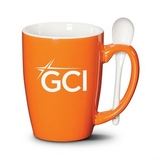 Custom Winfield Mug & Spoon - 16oz Orange