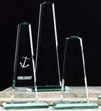 Custom Jade Glass Obelisk Award (4