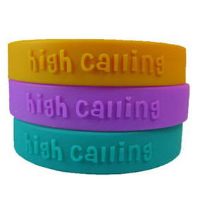 Custom Embossed Wristbands, 8" L X 3/4" W X 0.10" Thick