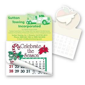 Tow Truck Shape Custom Printed Calendar Pad Sticker With Tear Away Calendar, 4" L X 3" W