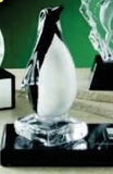 Custom Hand Blown Glass Penguin Award