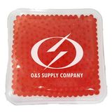 Custom Square Red Hot/ Cold Pack with Gel Beads, 4
