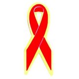 Custom Service Lapel Pin Aids Awareness Ribbon