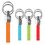 Custom iPosh PU Valet Key Chain - Orange, 1 1/4" W x 4 1/2" H x 3/8" Diameter, Price/piece