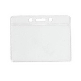 Custom Horizontal Top Load Color Bar Badge Holder - White, 3.75