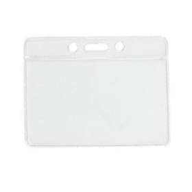 Custom Horizontal Top Load Color Bar Badge Holder - White, 3.75" W x 2.63" H