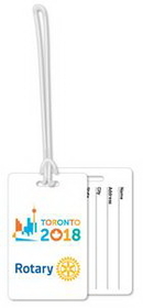 Custom Write-On Luggage Tags .020 Plastic 2.13"x3.38" in Full Color with 6" Loop