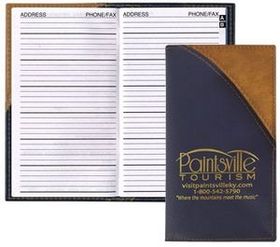 Custom 2 Tone Vinyl Designer Series Barcelona Planner - Address Book, 3 3/4" W X 6 5/16" H