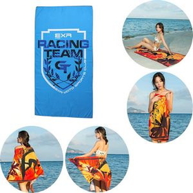 Custom Beach Towel, 63" L x 25" W