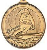 Custom 500 Series Stock Medal (Ski) Gold, Silver, Bronze