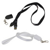 Custom Polyester Lanyard With 2 in 1 Charging Cable, 35 1/2