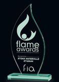 Custom Flame Jade Acrylic Award (9.625