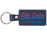 Custom Large Rectangle E-Con-O Leather Riveted Key Tag
