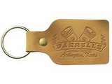 Custom Large Rectangle E-Con-O Leather Riveted Key Tag with Round Corners
