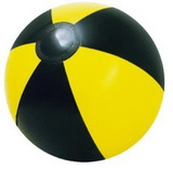 Custom Inflatable Yellow & Black Beach Ball (16