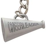 Blank Cheerleader Sculptured Genuine Pewter Keychain