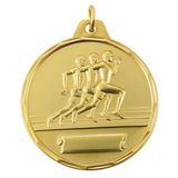 Custom Female Track Runners IR Series Gold Medal w/ Scroll (1 1/2