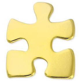 Blank Gold Puzzle Lapel Pin, 7/8" H