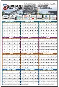 Custom Production Planner Full-Color Imprint Year-In-View&#174 Calendar, 25" W x 38" H