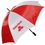 Custom Golf style umbrella, 46" arc , 2 tone red/white design, Price/piece