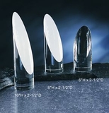 Custom Slant Cylinder Tower optical crystal award trophy., 10