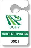 Custom .020 White Gloss Plastic Parking Tag / Permit (2.4